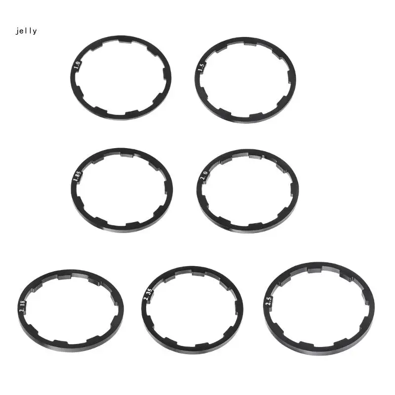 8Pcs Bike Bottom Bracket Washer Aluminiums Flywheels Hub Spacers Bicycles Low Spacers Washer Bottom Bracket Gaskets 448C