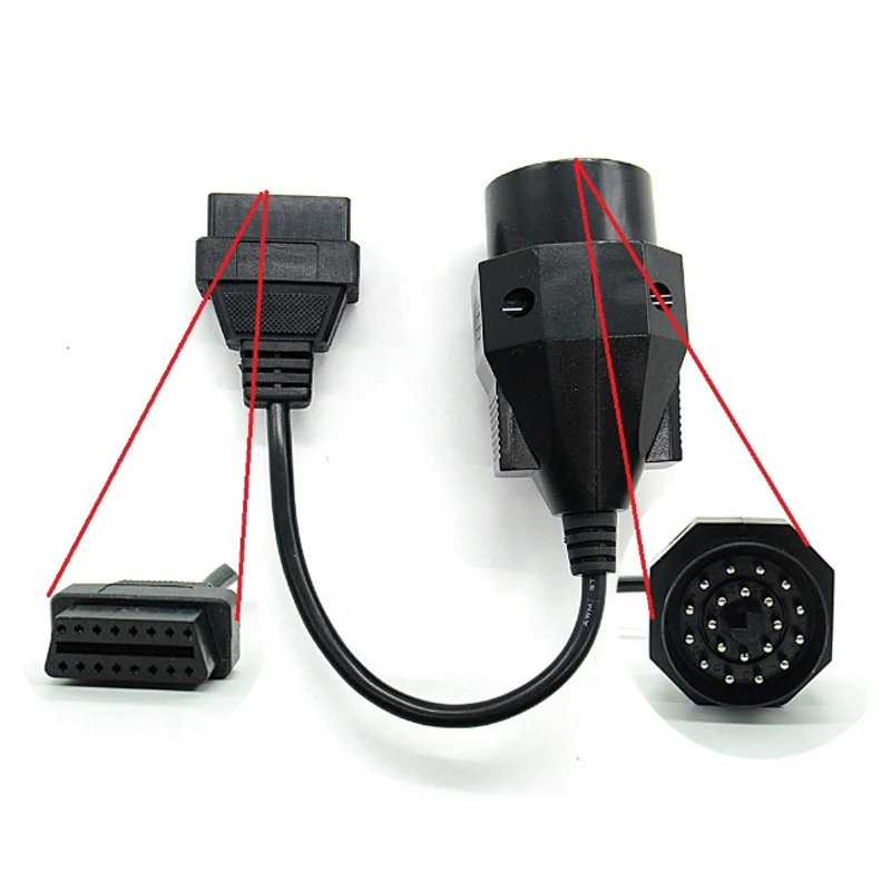 OBD Adapter for BMW 20pin to OBD2 16PIN Female Connector e36 e39 X5 Z3 obd2 car Extension cable for BMW 20 pin INPA autocom