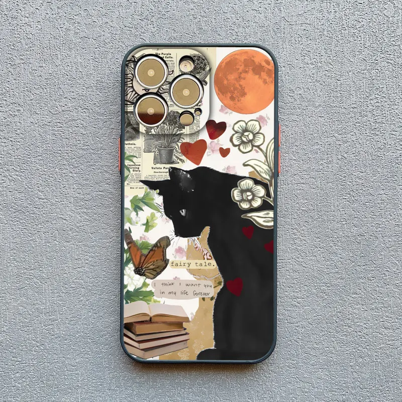 Abstrakte Kunst Katzen-Handyhülle für iPhone 17 Pro Max 16 15 14 13 12 11 Pro Max 12 13 Mini XS X XR 16 15 14 Plus Stoßfeste Schutzhüllen – Detail 8