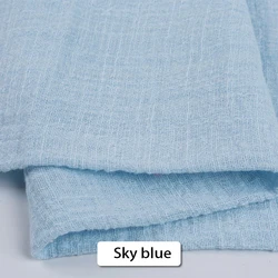 Set of 6 Cotton Gauze Cloth Napkins 30x30cm for Elegant Dining & Decor (6pcs Sky blue)