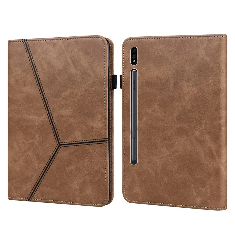 Fashion Wallet Stand PU Leather Cover for Samsung Tablets, 12.4