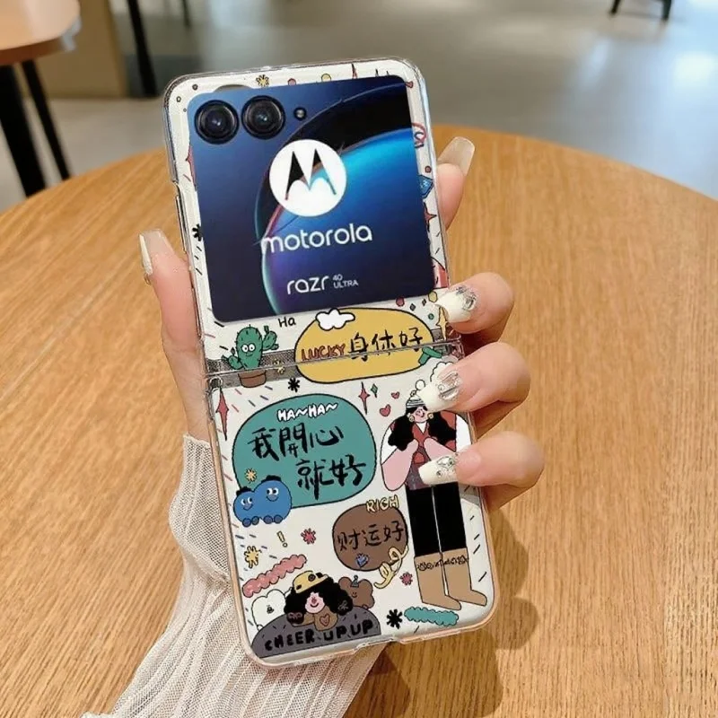 Ins Korean Cute Fresh Colorful Love Heart Clear Hard Cover Case