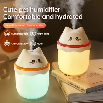 Cute Pet Humidifier Desktop Home Mini Spray Hydrator Atmosphere Night Light Office Creative Portable Cold Fog For Travel Bedroom 1