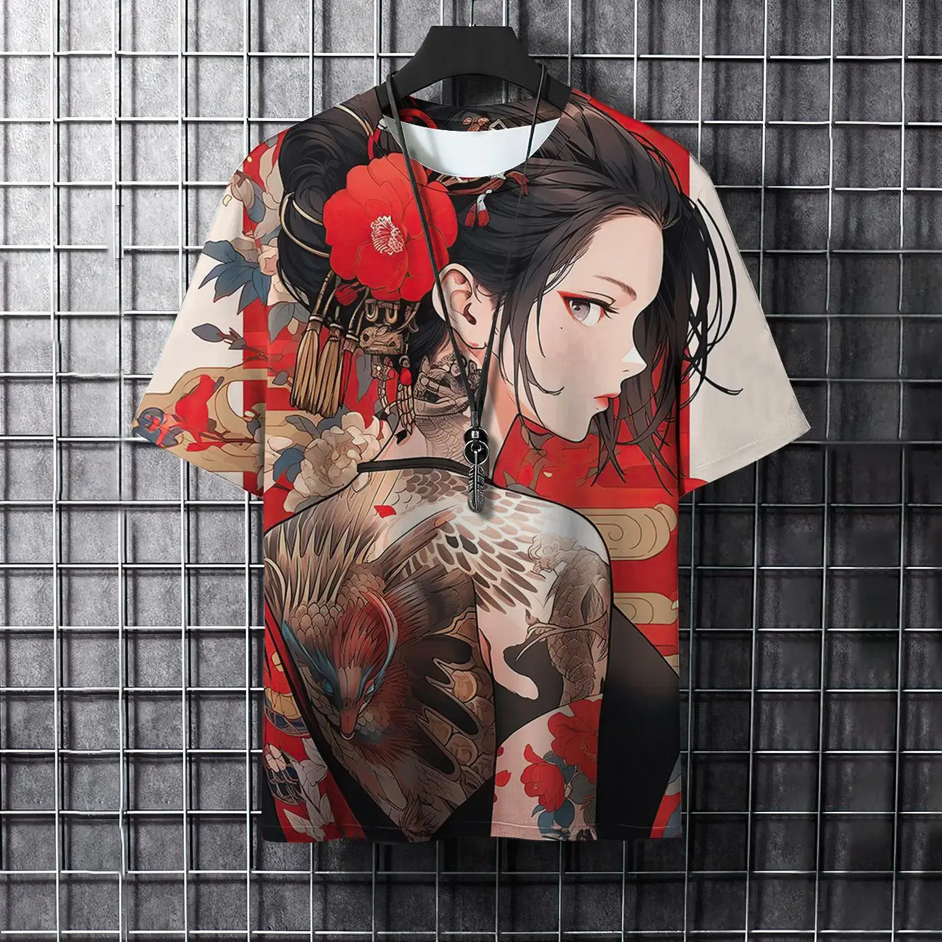 

new Summer Men Fashion Cool Samurai Tattoo graphic t shirts Trend Casual harajuku streetwear 3D Printed Hip Hop O-neck Tees Tops