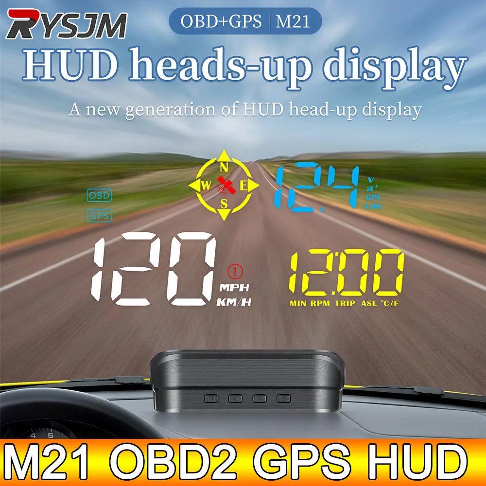 AD-M21-HUD-Car-Speedometer-MPH-KMH-OBD2-GPS-Dual-System-Head-Up-Display ...