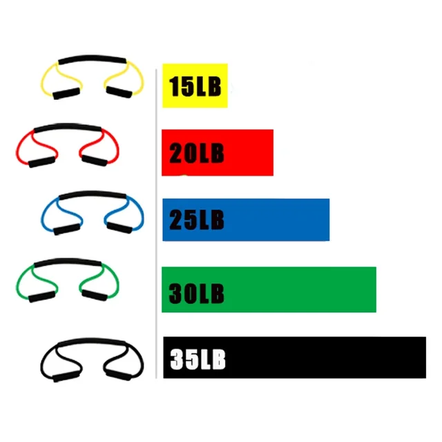 15-35LB Boxing Resistance Bands Rubber Speed Training Pull Rope Muay Thai Karate Arm Strength Training for Home Gym Workout 5