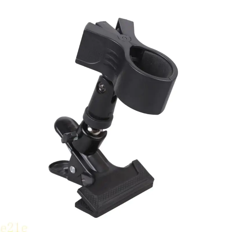E21E 금속 클램프가 있는 회전식 헤어 드라이어 홀더 360도 조절 가능한 테이블 마운트 테이블 안전한 그립 공간 절약