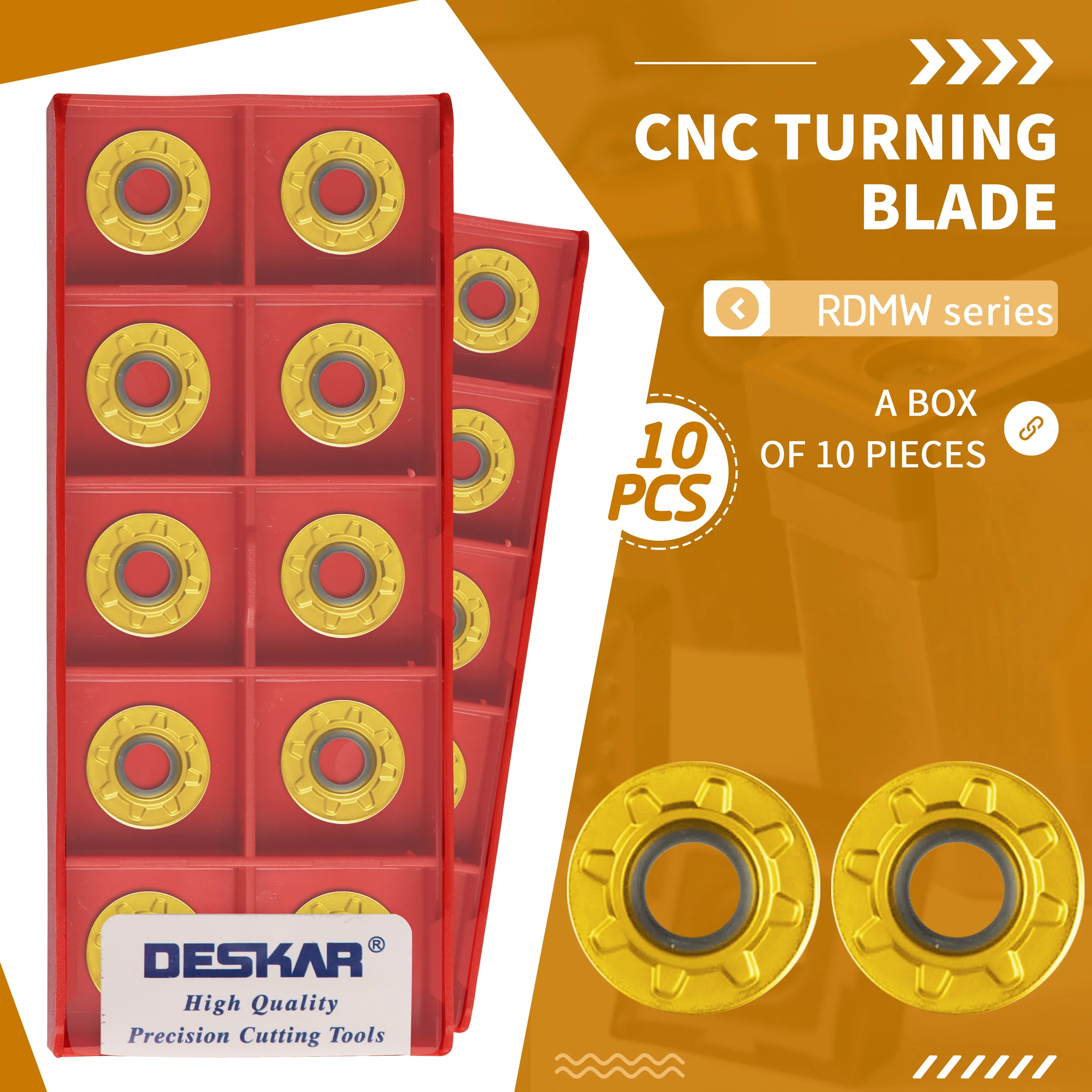 

10Pcs RDMW1204MOT-PM LF6028 CNC Lathe Round Shape Turning Tools Carbide Inserts Milling Cut Steel Machining High Quality Durable