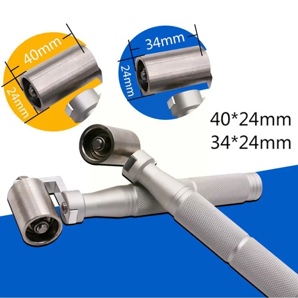 Steel Flat Pressure Roller Wallpaper Edge Seam Hand DIY Apply Wheel 34/40mm