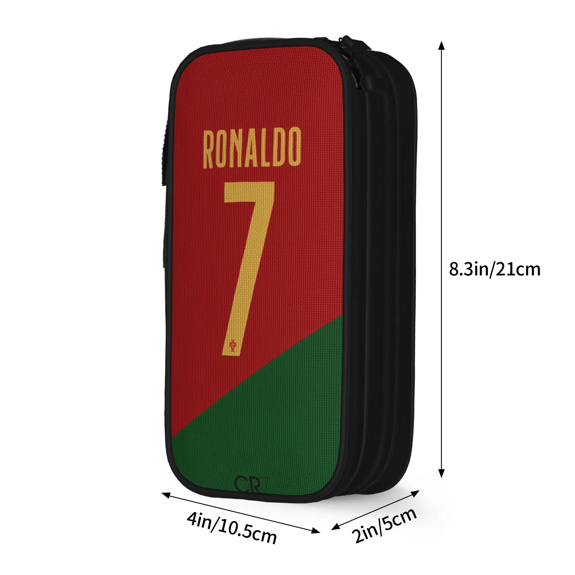 스포츠 C-크리스티아누 R-로날도 CR7 연필 케이스 귀여운 펜 홀더 연필 가방 소녀 소년 큰 학생 학교 화장품 연필 케이스