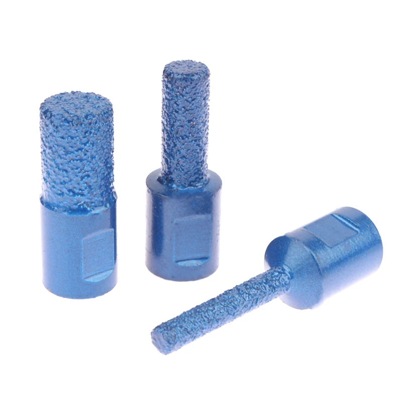 1pc Blue M10 Thread Vaccum Brazed Diamond Finger Bit Milling Cutter For Ceramic Tile Granite Marble Milling Cutting 5/10/15mm