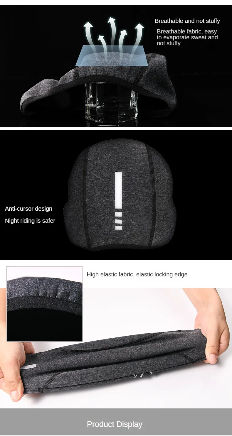 Description Picture 5 of itemWinter Cycling Caps Windproof Thermal Skull Cap Helmet Liner Running Skiing Motocycle Riding Men MTB Bike Hat With Glasses Hole