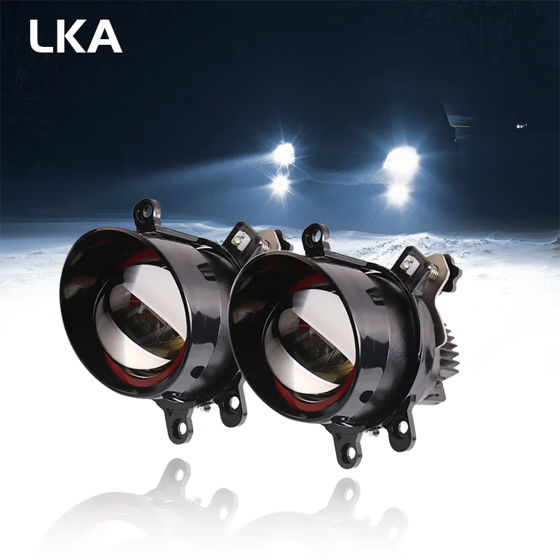 

3 Inch Bi Led Fog Light Projector Lens 6000k 3000k 3 Colors Fog Driving Lamp High/Low Beam Waterproof IP67 for Car 12V Toyota