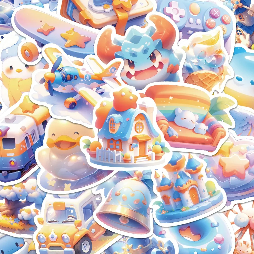 

10/30/50pcs Fantasy Cartoon Aesthetic Decoration Stickers Decals Waterproof DIY Diary Journal Stationery Kawaii Kids Sticker Toy