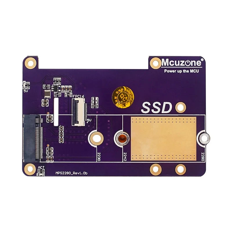 Placa de Expansão Raspberry pi Pcie para M.2 Nvme Ssd Suporta Gen2 Ajustar Tamanho 2230 2242 2280 Pcie Ssd Pcie Pi5 Rpi 5 - Imagem 5