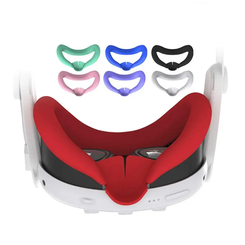

Facial Interface Face Cover Pad Sweatproof Silicone Face Pad Mask Compatible For Meta Quest 3 VR Gaming Headsets