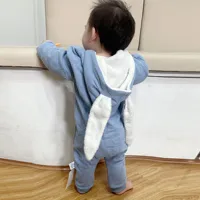 New Winter Warm Baby Rompers Cute Cartoon Rabbit Infant Girl Boy Jumpers Kids Baby Outfits Clothes 3