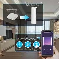 Tuya Battery Electric Curtain Motor Wired Free ZigBee Automatic Motorized Curtain Timing Smartlife App Remote for Google Home - Image 2