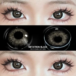 Vibrant Natural Colored Contact Lenses - Blue & Green Hues (METATRON - BLACK)