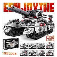 2024 WW2 Military Vehicle Tank 8in1 Airplane Truck Model Building Blocks DIY Bricks Kids Construction Toys Gifts for Boys Adult 1