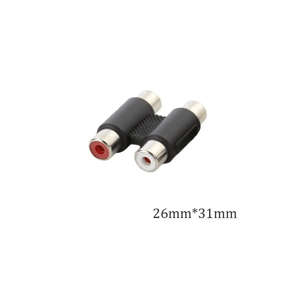 Dual RCA Female-to-Female Audio Connector Adapter - Phono Coupler Video Plug Socket