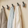 Walnut Coat Wall Hook Wall Hanging Coat Rack for Bedroom Hallway Wall Hooks Coat Clothes Holder Nail Free Adhesive Installed 2