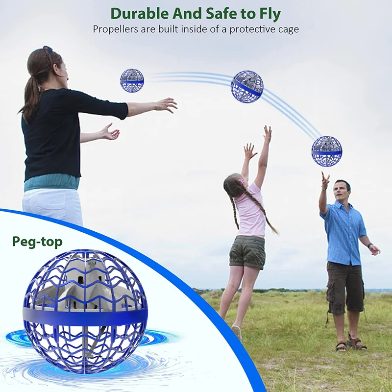 Original Product Fly Ball Hover Ball LED Light Rotating Fly Ball Toy Flying Drone Ball 2022 Indoor and Outdoor Children's Gift 5