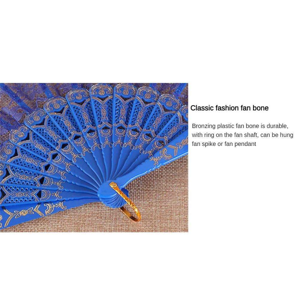 1/2/4PCS Retro Lace Folding Hand Fan Summer Performance Photography Photo Props Portable Chinese