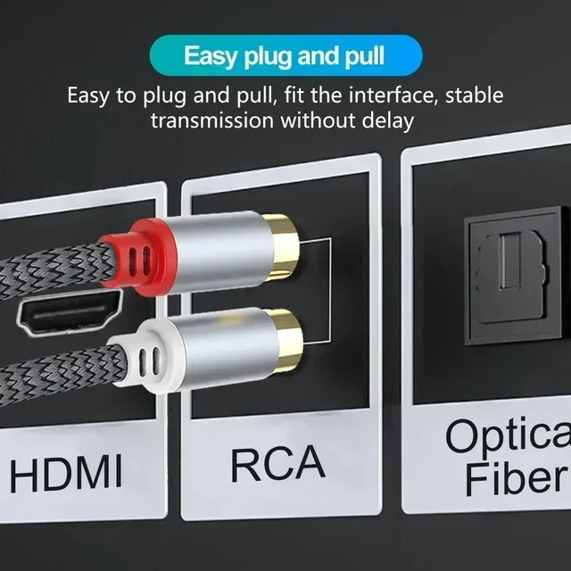 RCA Cable 2 Rca To 2 Rca Stereo Cables Male To Male Aux Cable Jack