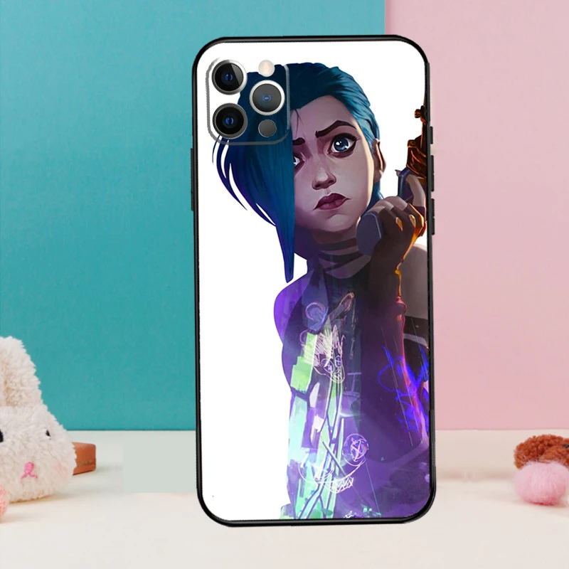 Arcane Jinx Vi Anime Silicone Bumper Phone Case