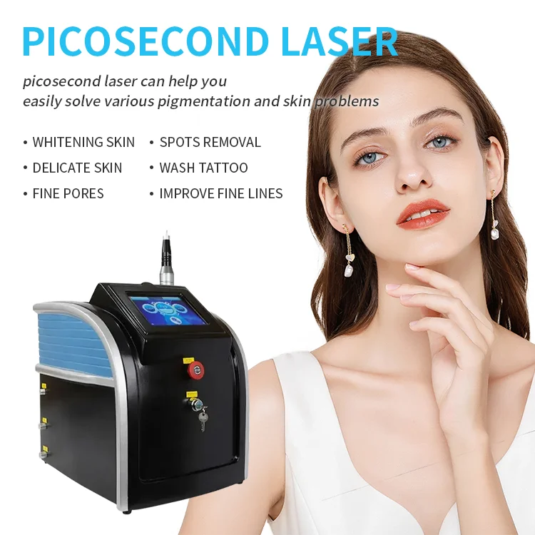 ND:YAG 1064NM Q-switch Pico Way Second Laser Tattoo Eyebrow Removal Machine Black Doll Skin Rejuvenation