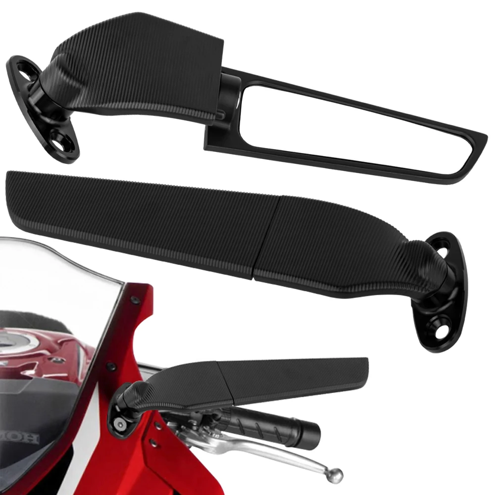 혼다 CBR 300R 400RR 500R CBR650R F CBR1000RR CBR600RR 용 오토바이 미러, 변형 윈드 윙 회전 백미러, 신제품