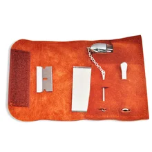 

Snuff Tool Storage Bag Herb Snuff Bottle Dispenser Slicer Nasal Straw Tube Kit Storage Container Leather Carry Bag Set