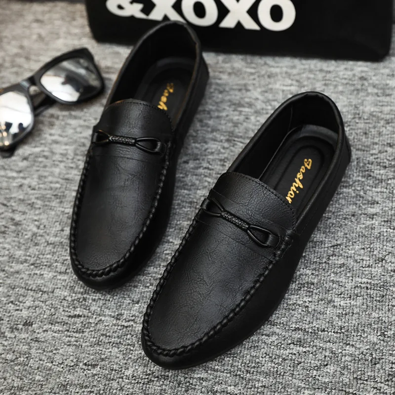 Spring new beanie shoes men's lazy breathable driving casual shoes men's soft bottom loafers H933 3
