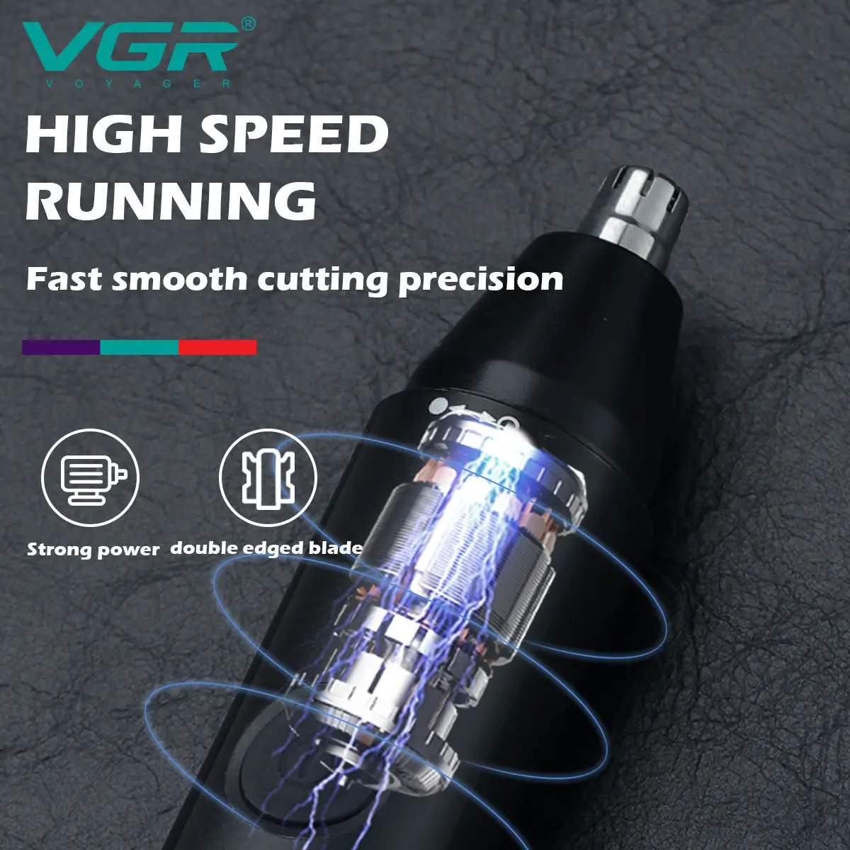 Nose Ear Hair Trimmer VGR V-613 New Design 2 in 1 IPX 5 Waterproof Hair Removal Appliances Rechargeable Electric