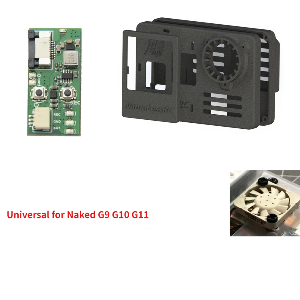 Namelessrc-naked nylonケース,becモジュール,gopro hero 9 10 11 12用 