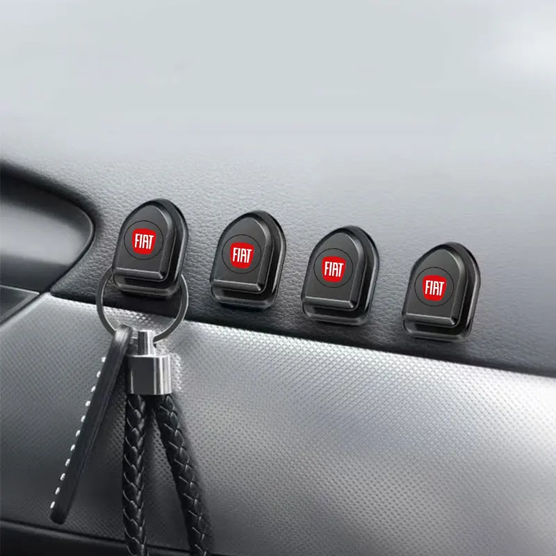 미니 자동차 후크 오거나이저 스토리지 USB 케이블 키 보관용 셀프 접착 벽 후크 피아트 두카토 아바르트 티포 판다 브라보 도블로용