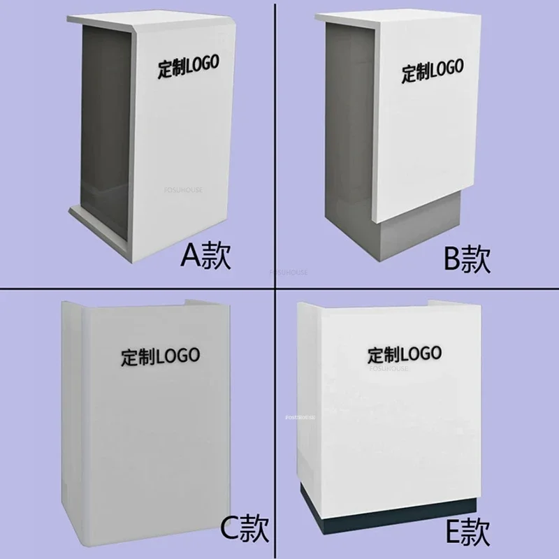 Modern Small Beauty Salon Reception Desks Creative Shop Counter Cash Register Simple Church Pulpit Office Bar Table Welcome Desk