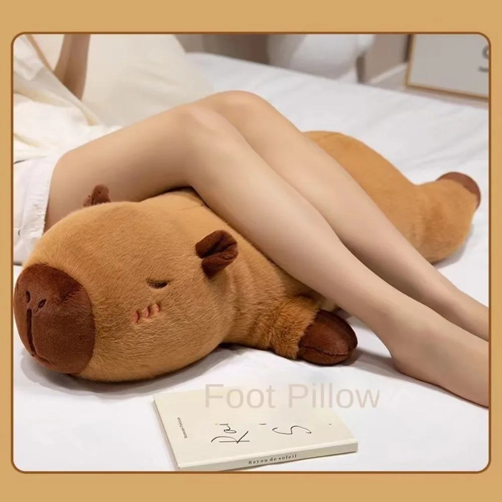 50/70/90cm Cartoon Stuffed Capybara Plush Toy Giant Bed Long Pillow Sleep Creative Rectangle Cushion Home Decor plush toys