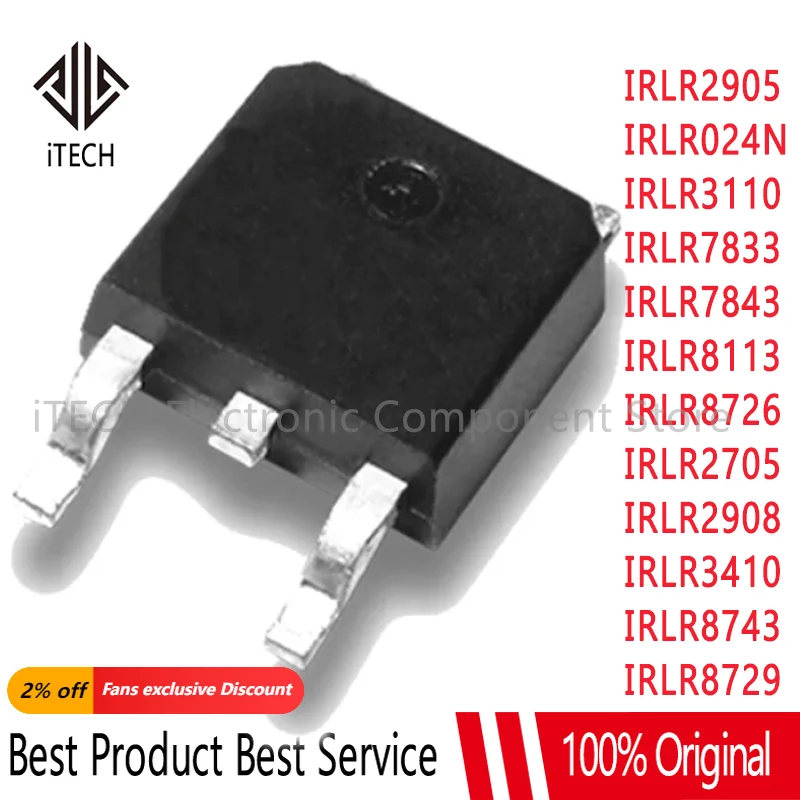 

5pcs IRLR2905 TO-252 LR2905 IRLR024N IRLR3110 IRLR7833 IRLR7843 IRLR8113 IRLR8726 IRLR2705 IRLR2908 IRLR3410 IRLR8743 IRLR8729