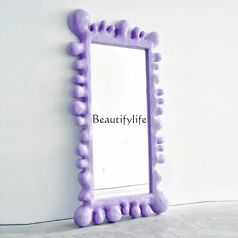 

Dopamine Full-Length Mirror Home Clothing Store Cute Light Luxury Floor Mirror
