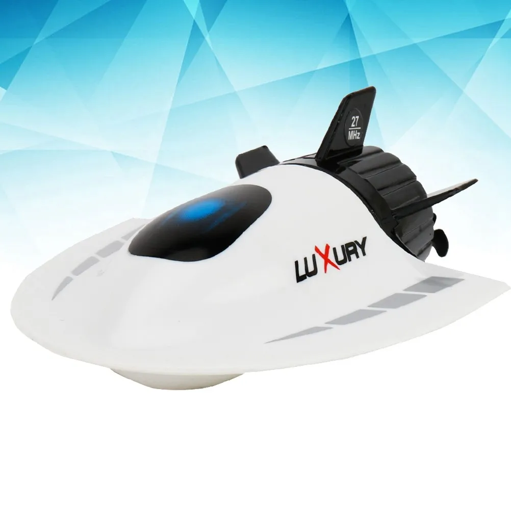 미니 RC 잠수함 화이트 무선 조종 방수 보트 어린이용 멋진 수중 원격 조종 레이싱 배 미니 RC 잠수함