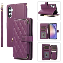 Crossbody Leather Wallet Phone Case with Strap - Sam A22 A22S  5G (PURPLE)