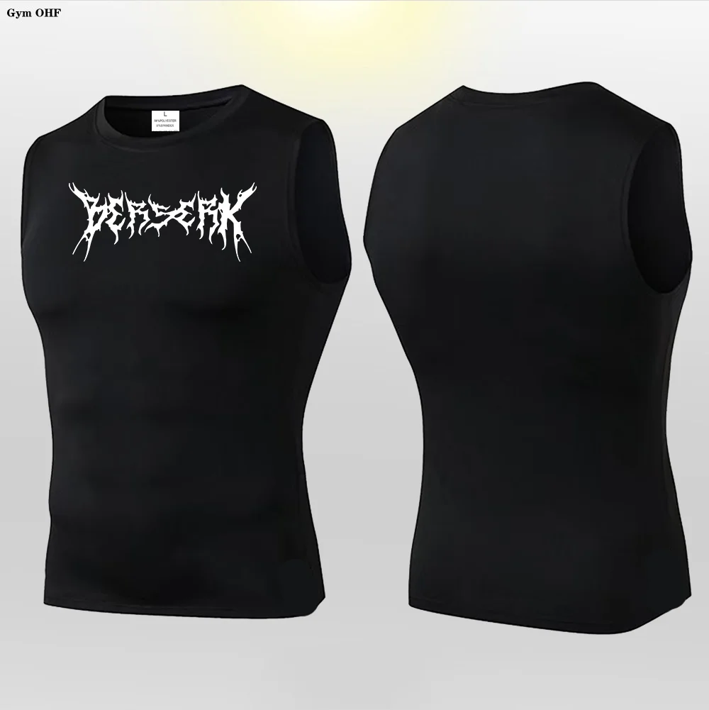 Anime Berserk Guts Graphic Compression Gym Vest - Quick Dry Muscle Tank Top