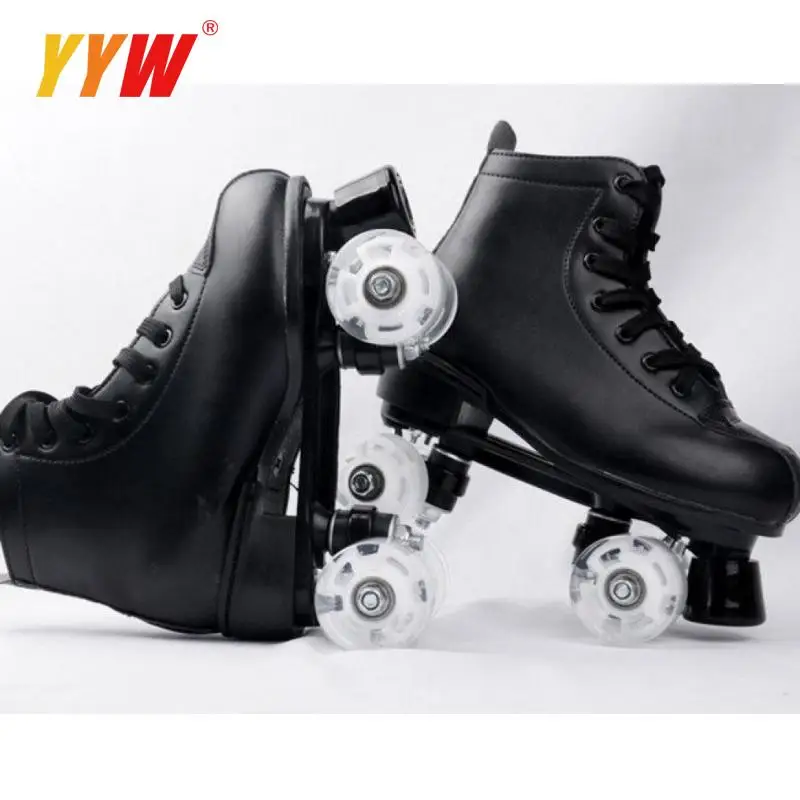 Rollschuhs chuhe 4 Räder Flash Skates Eisbahn Erwachsenen Kind zweireihige Rollschuhe profession elle Skating Sliding Sneakers Rollen