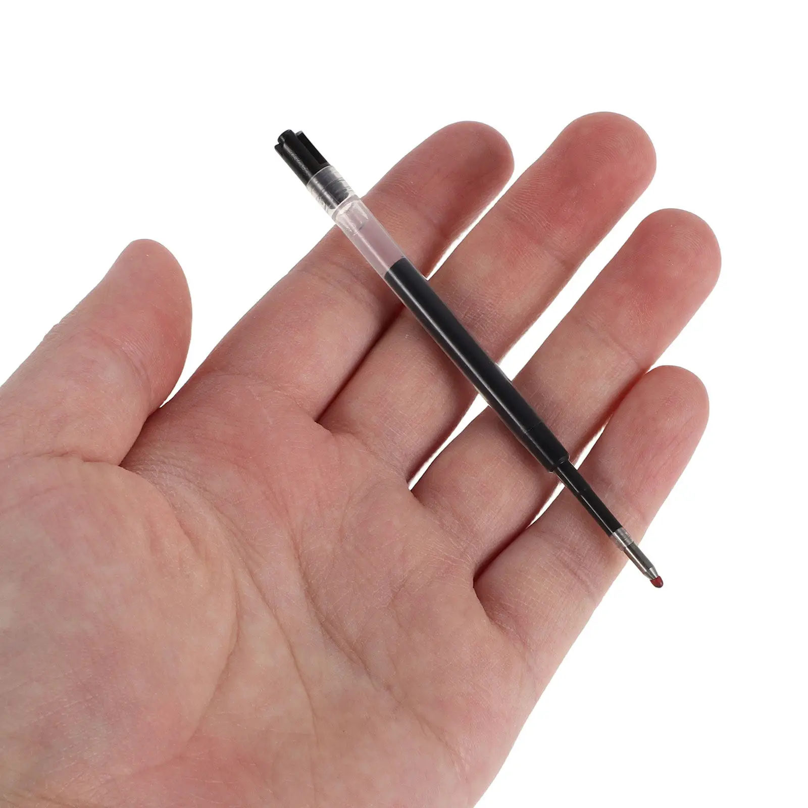 20개 블랙 볼펜 리필 0.5mm 접이식 펜 리필 4인치 클릭 볼펜 저널 필기용 사무용품 및 학용품