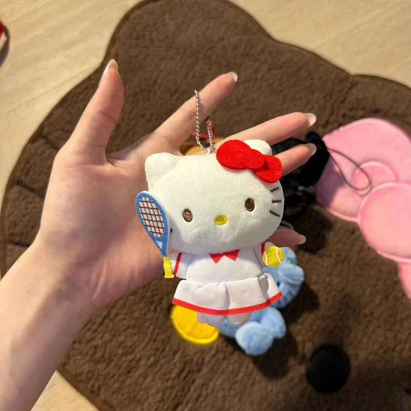 

Hello Kitty Keychain Kawaii Plush Doll Toys Pendant Cartoon Soft Cotton Bag Decor Cute Kitty Keychain Pendant for Girls Gifts
