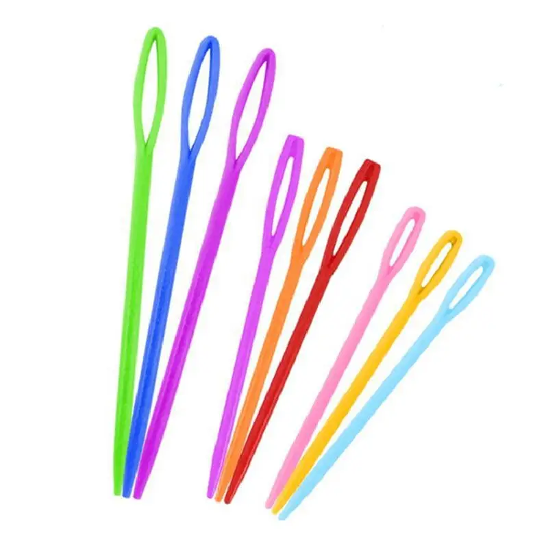 100pcs 5.5cm Multicolor Plastic Sewing Needles Wool Embroidery