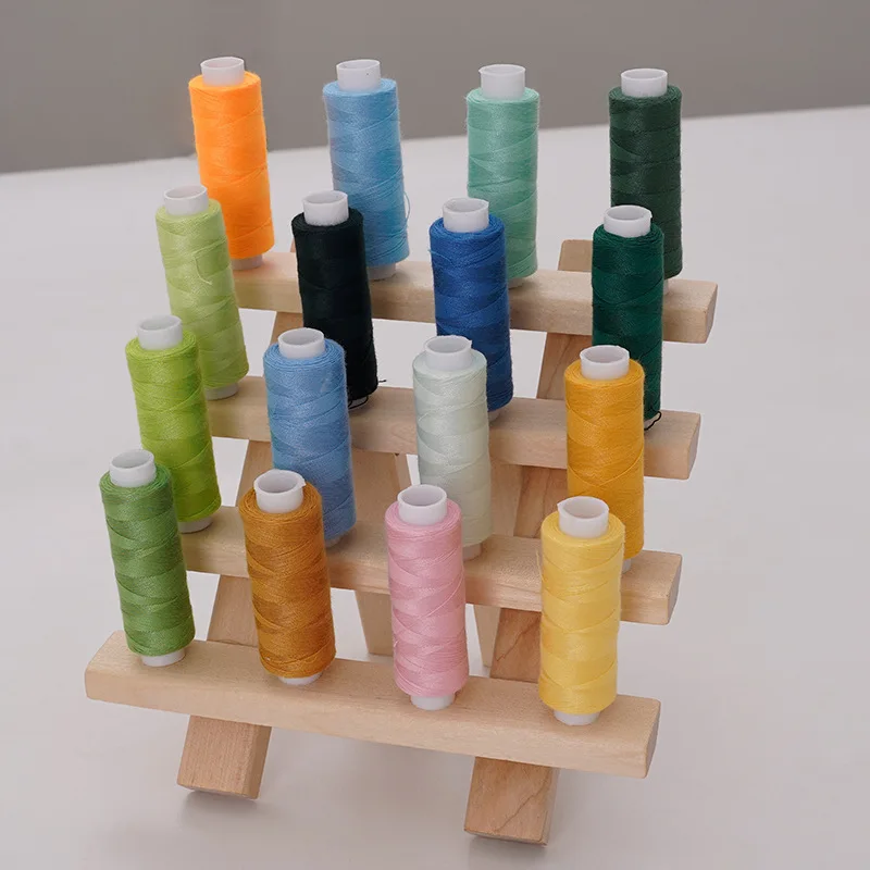 16/30-axis Wooden Foldable Thread Rack Sewing Storage Tool Method Embroidery Thread Rack Manual Sewing DIY Storage Rack
