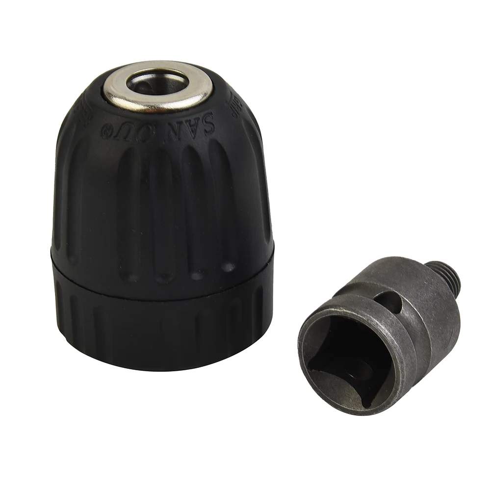 

Black 3/8-24UNF Drill Bit Drill Chuck For Impact Drill Hread Drill Bit 0.8-10mm Keyless Socket Adaptor Useful Brand New Hot Sale